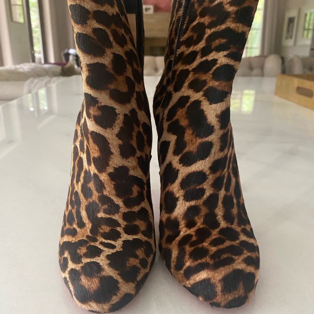 Leopard Print Ankle Boots